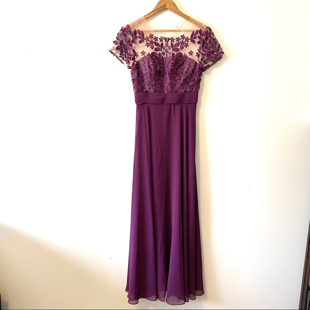 New Js Collections Embroidered A- Line Gown - image 3